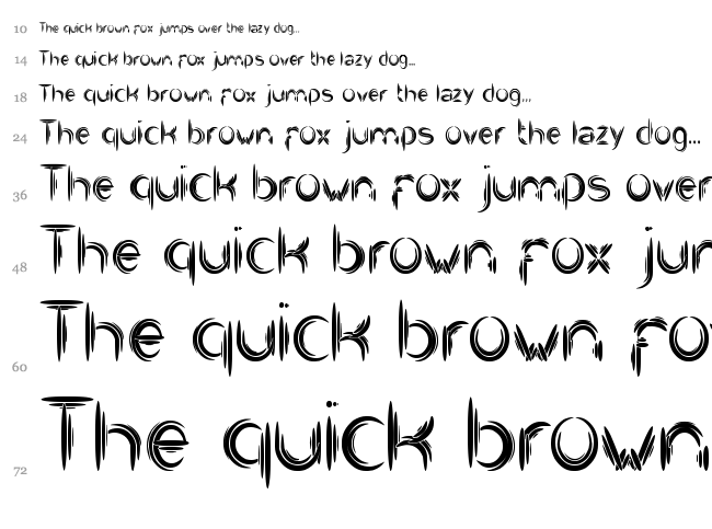 Quantum Leap font waterfall